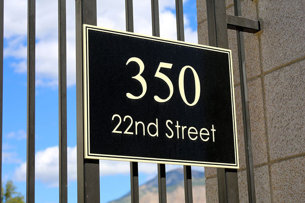 Edmonton Address Signs Commercial, Outdoor Address Signs