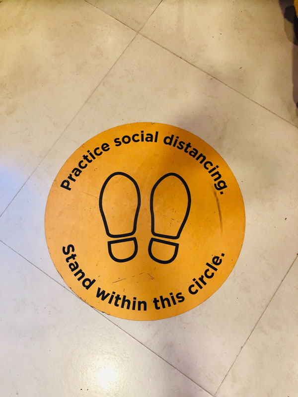 Practice Social Distancing Floor Stickers