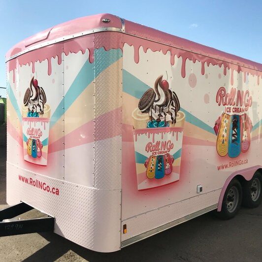 Full Truck Wrap for Roll N Go Ice Cream Truck in Edmonton, AB