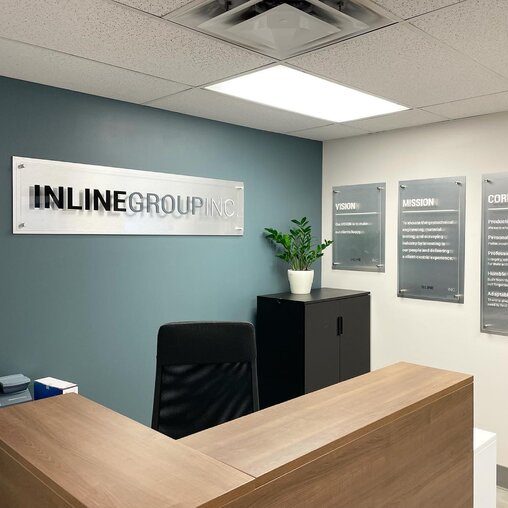 Custom Acrylic Signs for Inline Group in Edmonton, AB