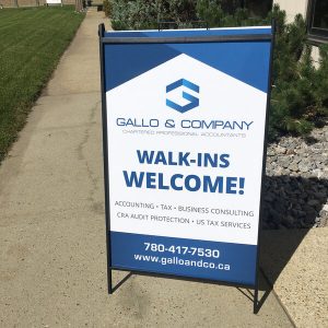 Exterior Storefront Sign for Gallo & Company in Edmonton, AB