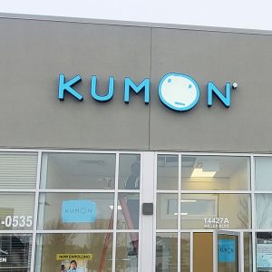Custom Storefront Signs for Kumon in Edmonton, AB