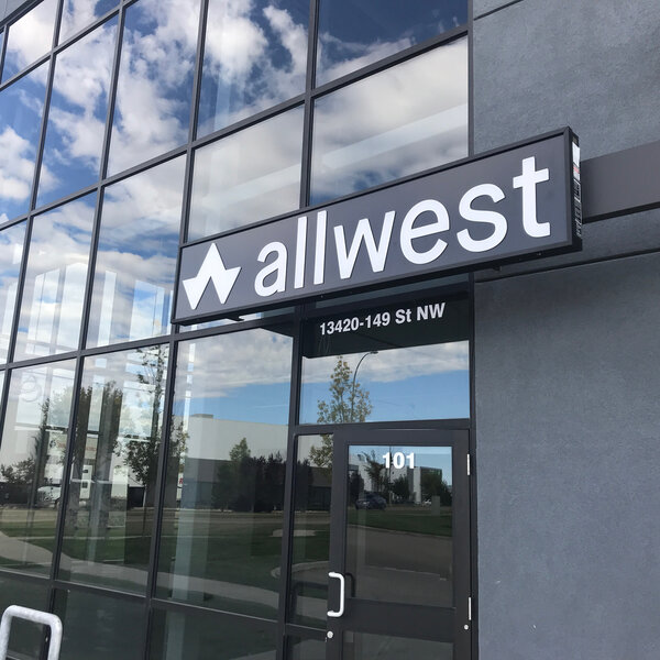 Custom Business Signage for All West in Edmonton, AB