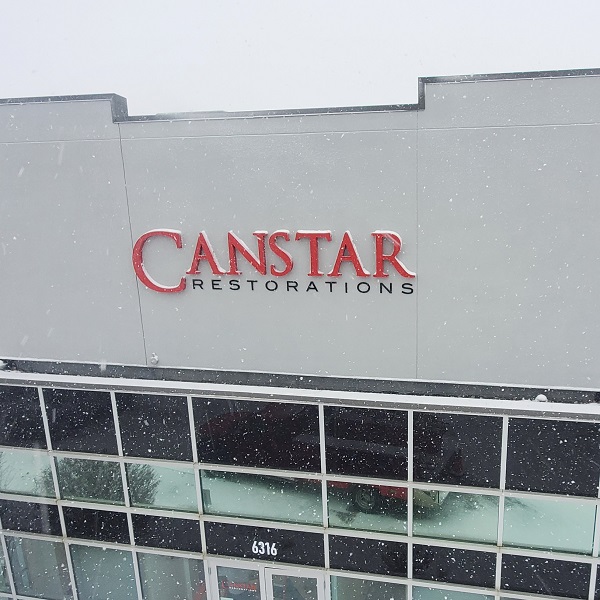 Custom Made Exterior Building Signs for Canstar Restorations
