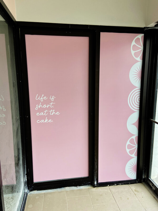 Exterior Window Graphics for Flirt Cupcakes in Edmonton, AB