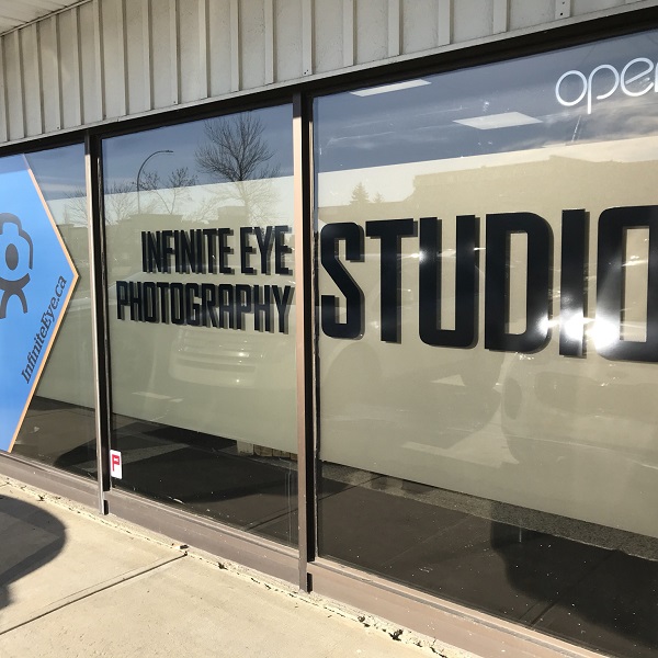 Custom Window Graphics for Infinite Eye Photography Studio in Edmonton, AB