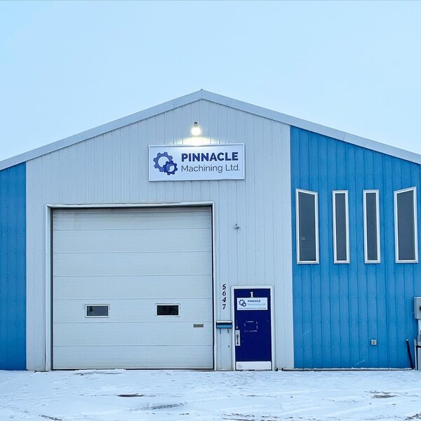 Business sign for Pinnacle Machining in Edmonton, AB 
