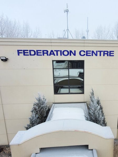 Custom Building Signage for Federation Centre in Edmonton, AB