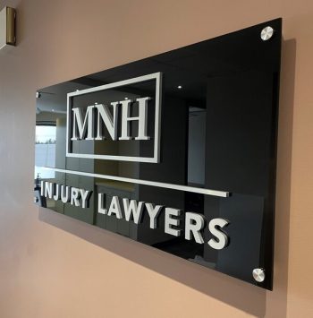 Acrylic Signs for Injury Lawyers by 3sixty Signs in Edmonton, AB 